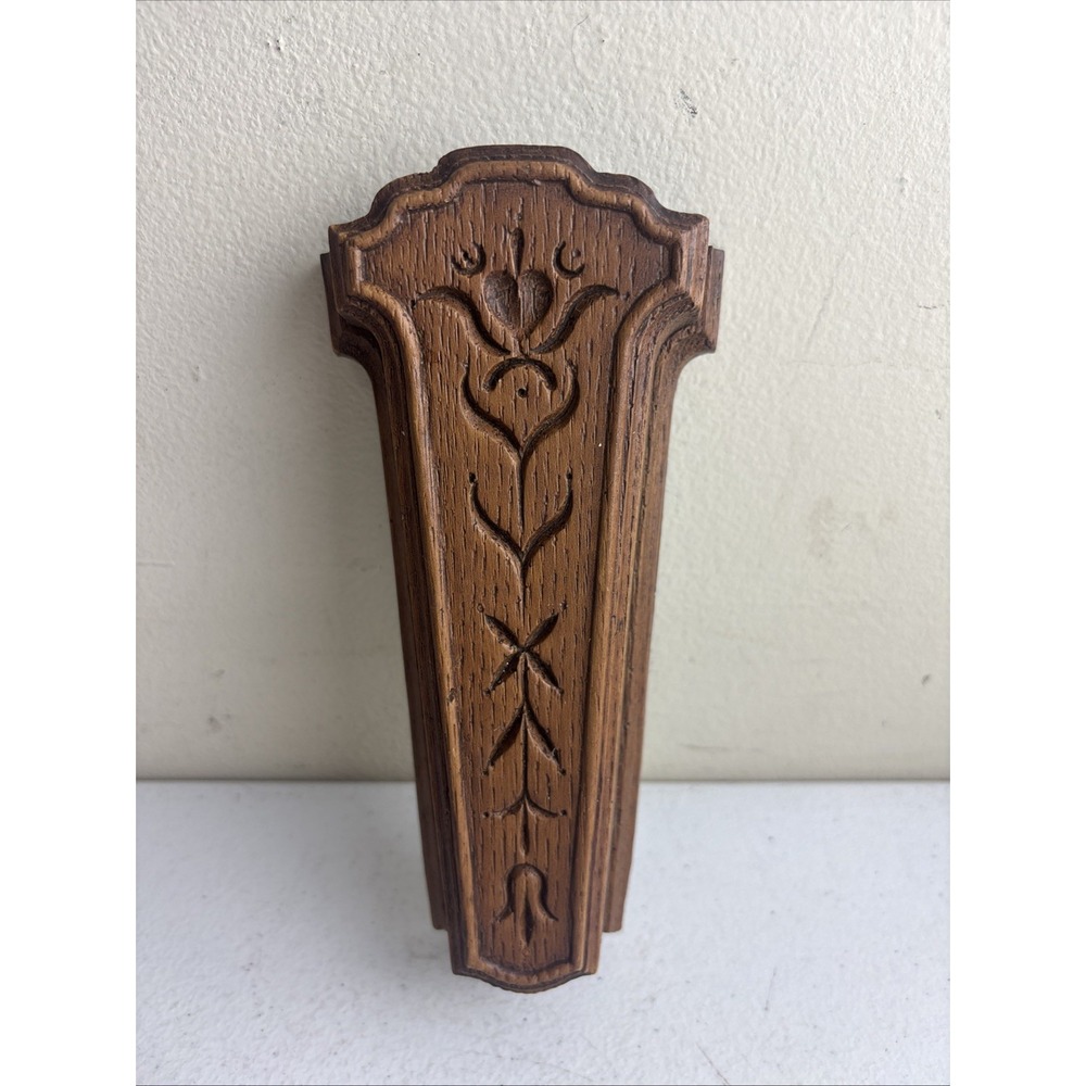 VINTAGE Wall Pocket Incense/Matchstick Holder Faux Wood HOMCO Wall Hanging 1981